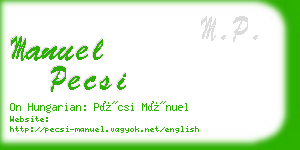 manuel pecsi business card